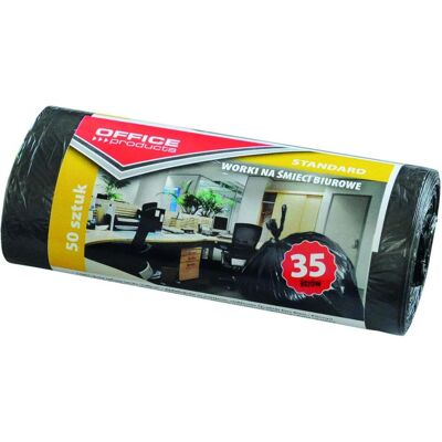 Office Products Müllbeutel, standard (hdpe), 35l, 50 stück, schwarz, Abfallsack, Schwarz Office Products Müllbeutel, standard (hdpe), 35l, 50 stück, schwarz, Abfallsack, Schwarz