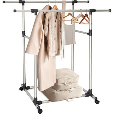 Relaxdays, Garderobe + Kleiderstange, Kleiderständer 2 Stangen Relaxdays, Garderobe + Kleiderstange, Kleiderständer 2 Stangen