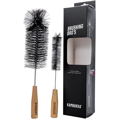 Kambukka A set of 2 brushes with different lengths, ideal to clean all bottles, Reinigungsutensil, Schwarz, Braun Kambukka A set of 2 brushes with different lengths, ideal to clean all bottles, Reinigungsutensil, Schwarz, Braun