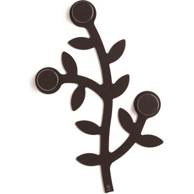 Foppapedretti Garderobe + Kleiderstange, Wandmontierbarer Kleiderständer mit 3 Haken aus Wenge Foppapedretti Garderobe + Kleiderstange, Wandmontierbarer Kleiderständer mit 3 Haken aus Wenge