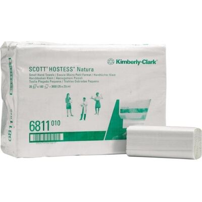 Kimberly-Clark Papierhandtücher Kimberly Clark Hostess™ Natura™, Zick-Zack-Falzung, 2-lagig, 20 x 180 Blatt, Rec..., Haushaltspapier, Grau Kimberly-Clark Papierhandtücher Kimberly Clark Hostess™ Natura™, Zick-Zack-Falzung, 2-lagig, 20 x 180 Blatt, Rec..., Haushaltspapier, Grau