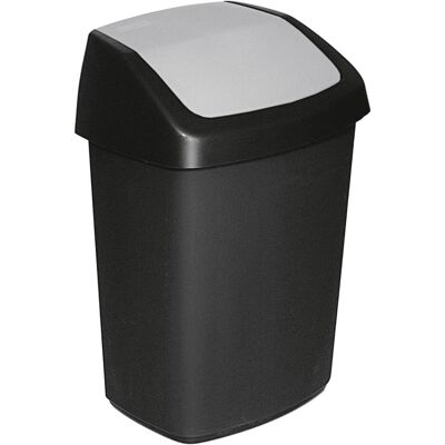 Curver Abfallbehälter 'Swing Bin', Abfalleimer, Schwarz, Grau Curver Abfallbehälter 'Swing Bin', Abfalleimer, Schwarz, Grau