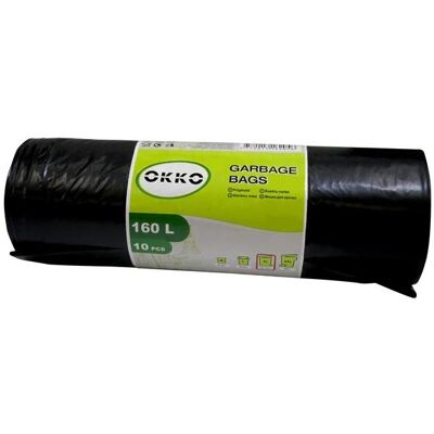 Okko GARBAGE BAGS 160L 10PCS, Abfallsack, Schwarz Okko GARBAGE BAGS 160L 10PCS, Abfallsack, Schwarz