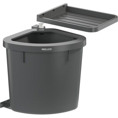 Müllex D-LINE D40, Abfalleimer, Grau Müllex D-LINE D40, Abfalleimer, Grau