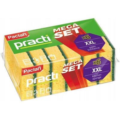 Paclan Practi Mega Set Schwämme für Geschirr 6 Stück, Reinigungsutensil Paclan Practi Mega Set Schwämme für Geschirr 6 Stück, Reinigungsutensil