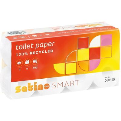 Wepa, Toilettenpapier, Toilettenpapier Satino Smart 060610, 2-lagig, Packung à 8 x 8 Rollen (64 Stk.) Wepa, Toilettenpapier, Toilettenpapier Satino Smart 060610, 2-lagig, Packung à 8 x 8 Rollen (64 Stk.)
