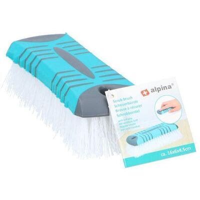 alpina Scrub brush soft grip PP/TPR, Reinigungsutensil, Grau, Türkis alpina Scrub brush soft grip PP/TPR, Reinigungsutensil, Grau, Türkis