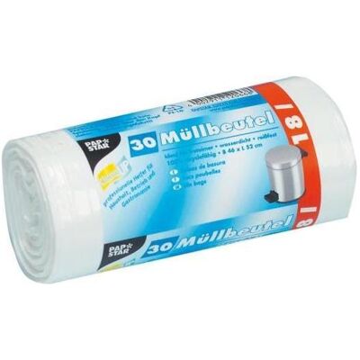 Papstar Müllbeutel, Abfallsack, Weiss Papstar Müllbeutel, Abfallsack, Weiss