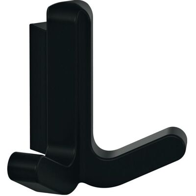 Hewi, Kleiderhaken + Wandgarderobe, Doppelhaken Serie 477 matt, elastisch Kunststoff (TPU) 90 tiefschwarz Höhe 69 mm Hewi, Kleiderhaken + Wandgarderobe, Doppelhaken Serie 477 matt, elastisch Kunststoff (TPU) 90 tiefschwarz Höhe 69 mm