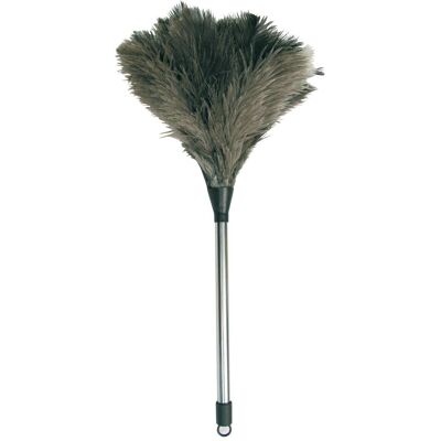 MSV Staubwedel aus Straussenfedern mit Edelstahlgriff 44 cm, Reinigungsutensil, Grün MSV Staubwedel aus Straussenfedern mit Edelstahlgriff 44 cm, Reinigungsutensil, Grün