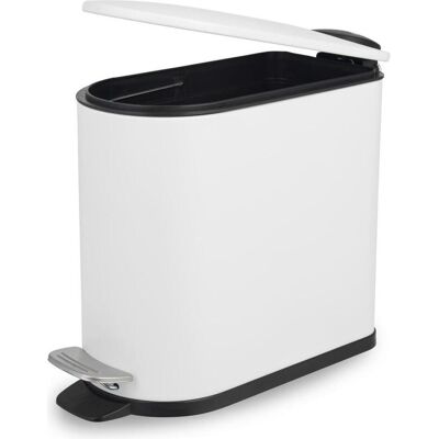 Beldray LA036690WHTPEU7 Slimline D-Shaped Pedal Bin 5-Litre, White, Abfalleimer, Weiss Beldray LA036690WHTPEU7 Slimline D-Shaped Pedal Bin 5-Litre, White, Abfalleimer, Weiss