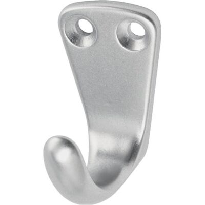 Hermeta, Kleiderhaken + Wandgarderobe, Handtuchhaken 0553 1 Haken Höhe 37 mm Aluminium silberfarbig eloxiert Ausladung 33 mm Hermeta, Kleiderhaken + Wandgarderobe, Handtuchhaken 0553 1 Haken Höhe 37 mm Aluminium silberfarbig eloxiert Ausladung 33 mm
