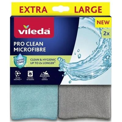 Vileda Universaltuch mit Enzymen Pro Clean 2 tlg., Reinigungsutensil, Blau, Grau Vileda Universaltuch mit Enzymen Pro Clean 2 tlg., Reinigungsutensil, Blau, Grau