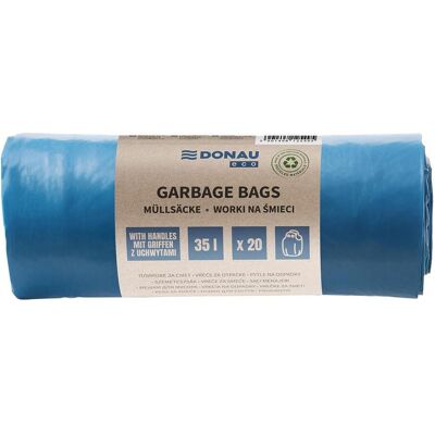 Donau Mllscke ECO, mit Henkel Knotties, 35l, 20 Stck, blau, Abfallsack, Blau Donau Mllscke ECO, mit Henkel Knotties, 35l, 20 Stck, blau, Abfallsack, Blau