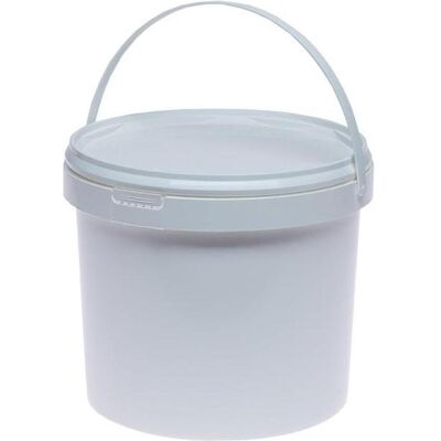 Bucket Plastic Food With Cover, Abfalleimer, Weiss Bucket Plastic Food With Cover, Abfalleimer, Weiss