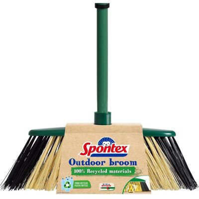 Spontex Öko-Outdoor-Bürste – aus recycelten Materialien – mit Griff, Reinigungsutensil Spontex Öko-Outdoor-Bürste – aus recycelten Materialien – mit Griff, Reinigungsutensil