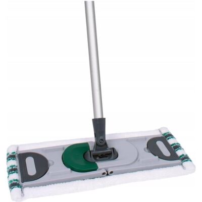 York Rundes Flachmopp-Set zum Reinigen des Bodens + Teleskop-Aluminiumstiel 137 cm, Reinigungsutensil York Rundes Flachmopp-Set zum Reinigen des Bodens + Teleskop-Aluminiumstiel 137 cm, Reinigungsutensil