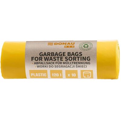 Donau Mllscke ECO, zur Kunststofftrennung, 120l, 10 Stck, gelb, Abfallsack, Gelb Donau Mllscke ECO, zur Kunststofftrennung, 120l, 10 Stck, gelb, Abfallsack, Gelb
