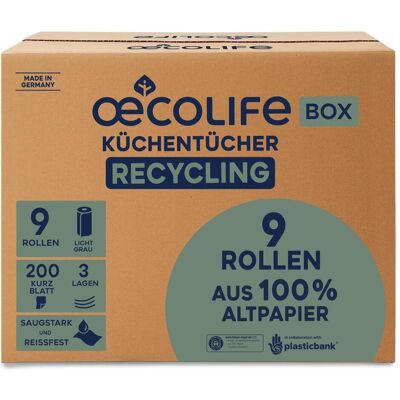 FRIPA Küchenrollen OECOLIFE 3-lagig, 9 Rollen FRIPA Küchenrollen OECOLIFE 3-lagig, 9 Rollen