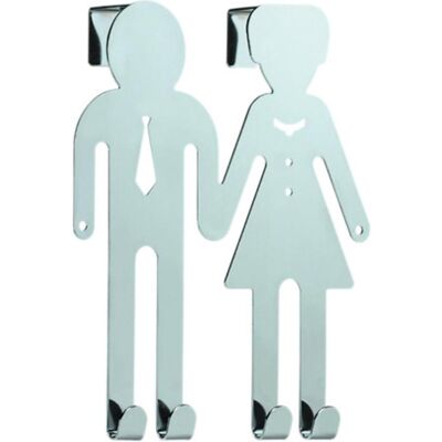 Diaqua, Kleiderhaken + Wandgarderobe, Türgarderobe Mann+Frau chrom Diaqua, Kleiderhaken + Wandgarderobe, Türgarderobe Mann+Frau chrom