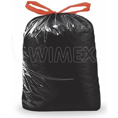 Wimex.eu Müllsack (LDPE) mit Zugband schwarz 70 x 100 cm 120L - 25 Stück, Abfallsack, Schwarz Wimex.eu Müllsack (LDPE) mit Zugband schwarz 70 x 100 cm 120L - 25 Stück, Abfallsack, Schwarz