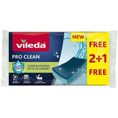 Vileda Fce pro clean 2+1 scourer, Reinigungsutensil, Blau Vileda Fce pro clean 2+1 scourer, Reinigungsutensil, Blau