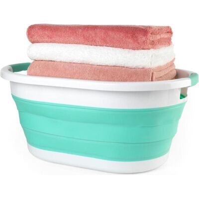 Beldray, Wäschekorb, LA034816MNTFPEU7 Collapsible Laundry Basket 28L White/Mint (28 l) Beldray, Wäschekorb, LA034816MNTFPEU7 Collapsible Laundry Basket 28L White/Mint (28 l)