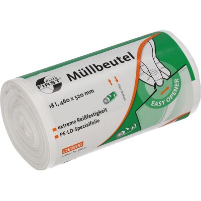 Neutralware Müllsack 46 x 52 cm (B x H) 16µm 18l Polyethylen weiss 50 St./Pack., Abfallsack, Weiss Neutralware Müllsack 46 x 52 cm (B x H) 16µm 18l Polyethylen weiss 50 St./Pack., Abfallsack, Weiss