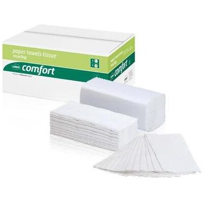 Wepa Handtuchpapier Comfort, 250 x 330 mm, hochweiss 2-lagig Tissue, C-Falzung, 100% Recycling, Flächen-, Haushaltspapier, Weiss Wepa Handtuchpapier Comfort, 250 x 330 mm, hochweiss 2-lagig Tissue, C-Falzung, 100% Recycling, Flächen-, Haushaltspapier, Weiss