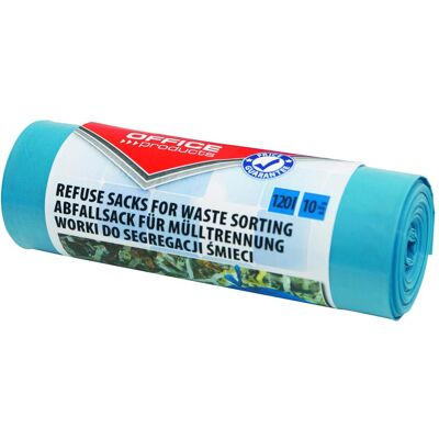 Office Products Diverse müllbeutel für altpapier, stark (ldpe), 120l, 10 stück, blau, Abfallsack, Blau Office Products Diverse müllbeutel für altpapier, stark (ldpe), 120l, 10 stück, blau, Abfallsack, Blau