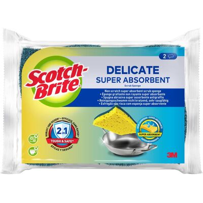 Scotch-Brite Delicate Naturfaser Reinigungsschwamm, Reinigungsutensil, Blau Scotch-Brite Delicate Naturfaser Reinigungsschwamm, Reinigungsutensil, Blau