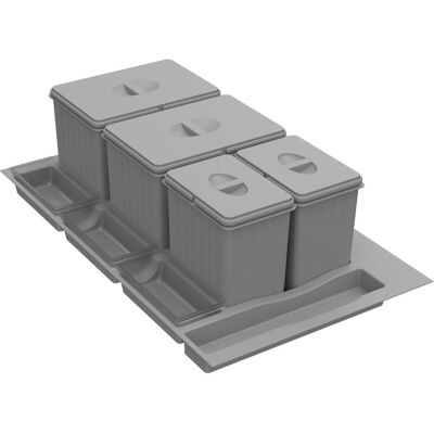 Hettich Abfallsystem Bin.it Flex, Abfalleimer, Grau Hettich Abfallsystem Bin.it Flex, Abfalleimer, Grau