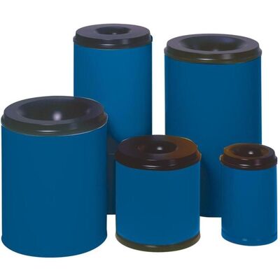 VAR Papierkorb feuersicher Löschkopf enzianblau 80 l, Abfalleimer, Blau VAR Papierkorb feuersicher Löschkopf enzianblau 80 l, Abfalleimer, Blau