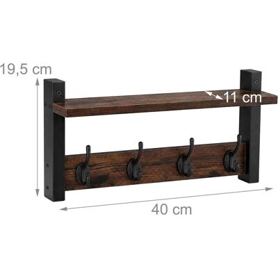 Relaxdays, Kleiderhaken + Wandgarderobe, 2x Wandgarderobe Relaxdays, Kleiderhaken + Wandgarderobe, 2x Wandgarderobe