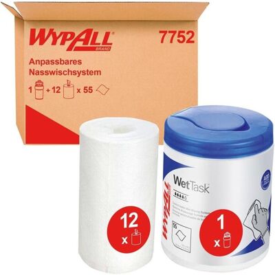 Magni WypAll Wettask Reinigungstücher für Lösungsmittel, weiss 55 Tücher in Spenderbox, Reinigungsutensil, Weiss Magni WypAll Wettask Reinigungstücher für Lösungsmittel, weiss 55 Tücher in Spenderbox, Reinigungsutensil, Weiss