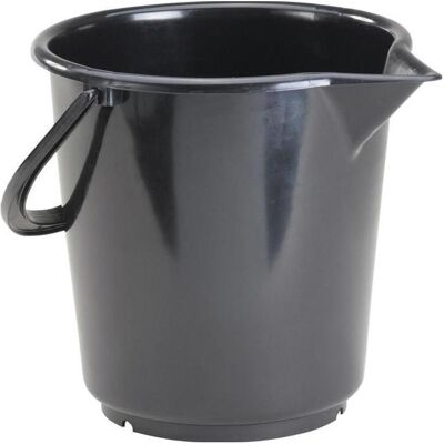 Hünersdorff Eimer 10,5 l HD-Polyethylen schwarz Kunststoffbügel Ø 286 mm Höhe 283 mm, Reinigungsutensil, Schwarz Hünersdorff Eimer 10,5 l HD-Polyethylen schwarz Kunststoffbügel Ø 286 mm Höhe 283 mm, Reinigungsutensil, Schwarz