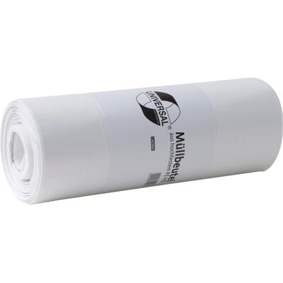 Neutralware Müllbeutel 50 x 60 cm (B x H) 5µm 30l Polyethylen weiss 50 St./Pack., Abfallsack, Weiss Neutralware Müllbeutel 50 x 60 cm (B x H) 5µm 30l Polyethylen weiss 50 St./Pack., Abfallsack, Weiss