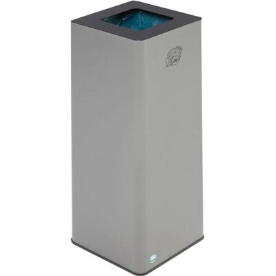 VAR Quadro Recycling-Behälter - Stahl, 81L, Silber / Anthrazit VAR Quadro Recycling-Behälter - Stahl, 81L, Silber / Anthrazit