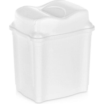 Kerbl Weisser Plastikmülleimer 5 l ORION – robust und geräumig, Abfalleimer, Weiss Kerbl Weisser Plastikmülleimer 5 l ORION – robust und geräumig, Abfalleimer, Weiss