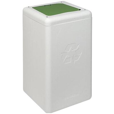 ReinigungsBerater Mülltrennsystem BrickBin Biomüll Behälter weiss grün 65 L integrierte Beutelhalterung, aus recycelte, Abfalleimer, Grün, Weiss ReinigungsBerater Mülltrennsystem BrickBin Biomüll Behälter weiss grün 65 L integrierte Beutelhalterung, aus recycelte, Abfalleimer, Grün, Weiss