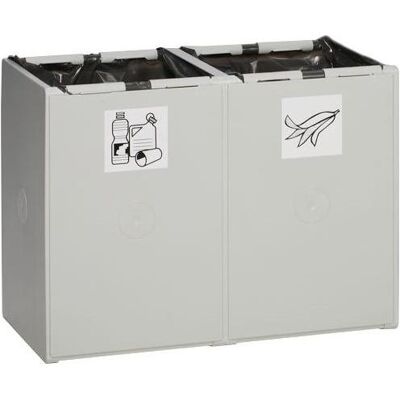 VKF Renzel Hellgrau 60L 2-Fach Recyclingbehälter VKF Renzel Hellgrau 60L 2-Fach Recyclingbehälter