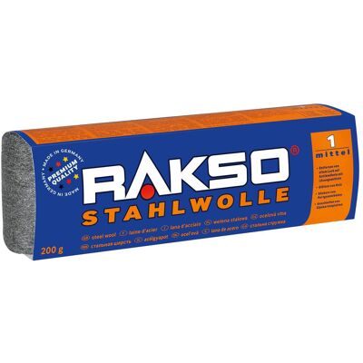 Rakso Stahlwolle Nr. 1 à 200g, Reinigungsutensil, Silber Rakso Stahlwolle Nr. 1 à 200g, Reinigungsutensil, Silber