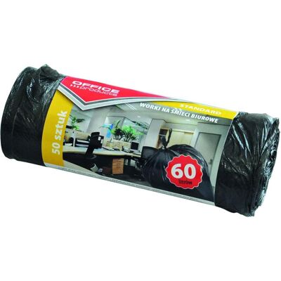 Office Products Müllbeutel, standard (hdpe), 60l, 50 stück, schwarz, Abfallsack, Schwarz Office Products Müllbeutel, standard (hdpe), 60l, 50 stück, schwarz, Abfallsack, Schwarz