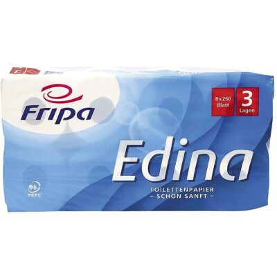 Fripa Edina 3-lagiges Toilettenpapier - Hochweiß Fripa Edina 3-lagiges Toilettenpapier - Hochweiß