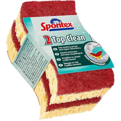 Spontex Spontexkempinės Top Clean. 2 Vnt, Reinigungsutensil, Gelb Spontex Spontexkempinės Top Clean. 2 Vnt, Reinigungsutensil, Gelb