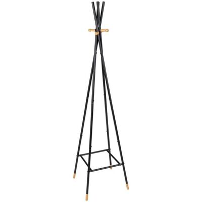 Wenko, Garderobe + Kleiderstange, Standgarderobe mit vier Haken Loft aus Stahlrohr - Schwarz Wenko, Garderobe + Kleiderstange, Standgarderobe mit vier Haken Loft aus Stahlrohr - Schwarz