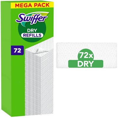 Swiffer Reinigungspad Bodenwischer Dry Nachfülltücher 72, Reinigungsutensil, Weiss Swiffer Reinigungspad Bodenwischer Dry Nachfülltücher 72, Reinigungsutensil, Weiss
