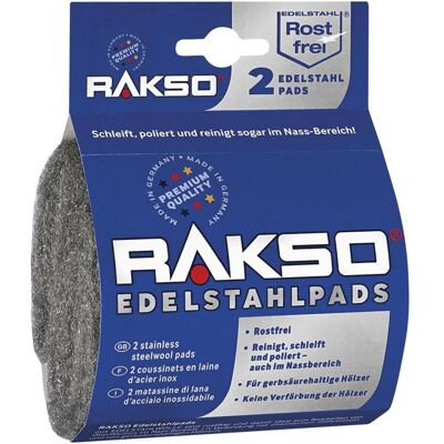 Rakso Stahlwolle extrafein Edelstahl, Reinigungsutensil, Silber Rakso Stahlwolle extrafein Edelstahl, Reinigungsutensil, Silber