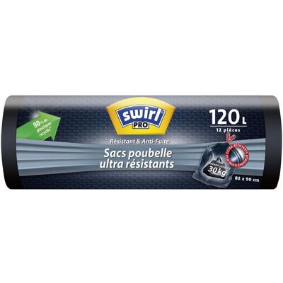 Swirl Müllsack, Abfallsack, Schwarz Swirl Müllsack, Abfallsack, Schwarz