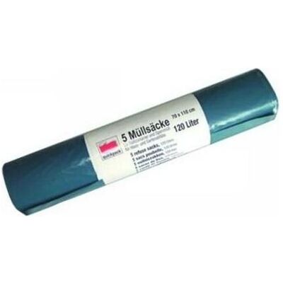 Quickpack Müllsäcke 120L 5er 110x70cm blau, Abfallsack, Blau Quickpack Müllsäcke 120L 5er 110x70cm blau, Abfallsack, Blau